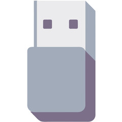 Poster - Simple and minimalist illustration of a USB drive or flash drive on black background