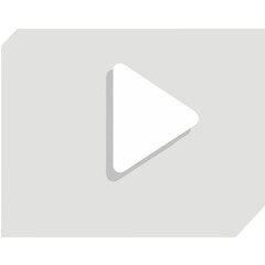 Aufkleber - Simple and minimalist play button icon on a light gray rectangular background