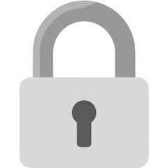 Poster - Image of a Grey Padlock on a Black Background, Symbolizing Security and Privacy