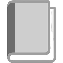 Poster - Simple illustration of an open book with blank pages against a black background