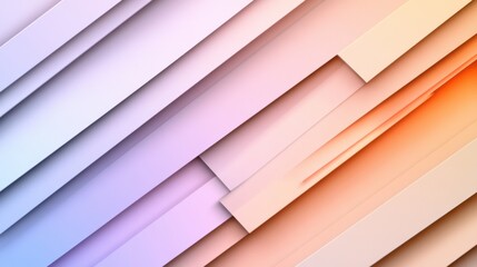 Poster - Layers of soft pastel colors blend seamlessly, forming an abstract design with geometric patterns. This captivating arrangement showcases gentle transitions between colors that evoke harmony.