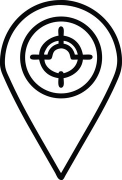 3d rendered red location pin silhouette design with realistic detailing