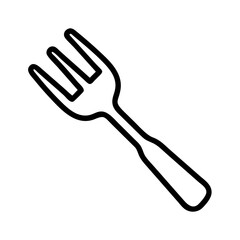 Aufkleber - A simple outline drawing of a metal utensil with four tines isolated on a white background design element