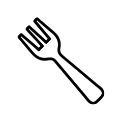 Aufkleber - Simple graphic showing a metal utensil with tines used for eating food in a restaurant setting