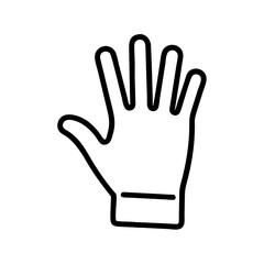Poster - Stylized graphic depiction of a hand with fingers extended in a simple outline design element
