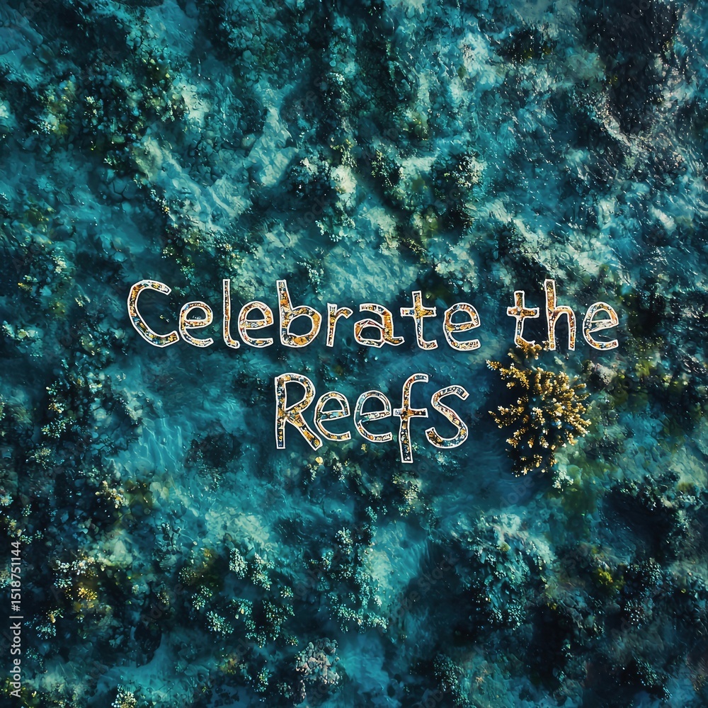 Curated visual reference: Picture Idea: Stock Illustration Celebrate The Reefs An Aerial Of Vibrant Coral