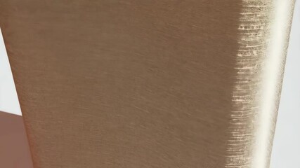 Poster - Beige textured surface with horizontal lines and shadows, abstract design in muted tones and a light gradient overlay creates depth, modern minimalist style.