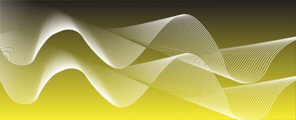 Poster - abstract background design modern yellow and white geometric elements vector illustration.