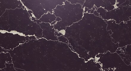 Poster - Dark purple stone slab with white vein texture