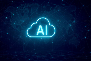 Poster - Ai cloud computing global network technology
