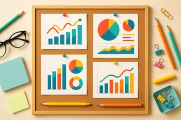 Poster - Business charts graphs data analysis marketing strategy planning