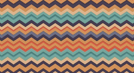 Poster - Colorful zigzag pattern texture
