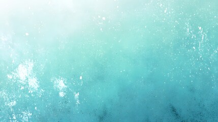 Fototapete - Tranquil aqua gradient background with delicate white splatter textures and a subtle vignette creating a clean and elegant design element