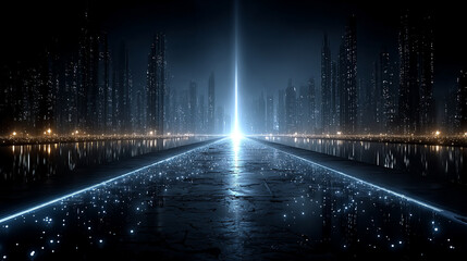 Poster - Ultra futuristic abstract digital background featuring dynamic tech elements, glowing lines, and intricate circuitry patterns. A vibrant high-tech design symbolizing innovation and digital advancement