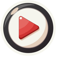Poster - Simple and stylish play button icon design, perfect for video and multimedia projects