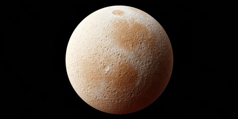 Aufkleber - Detailed Solar Cycle Full Moon with Crater Texture and Surface Features on Transparent Background for Astronomy and Space Science Visualization