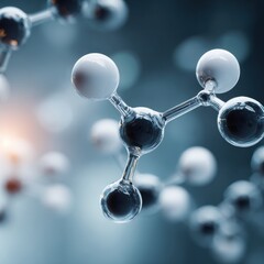 Aufkleber - Molecular Structure Model in Lab Space for Personalized Medicine and Targeted Drug Development - Precision Pharmaceutical Research Innovation