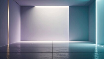 Aufkleber - Abstract Interior Space with Periwinkle to Lavender Gradient and Dreamy Grain Overlay