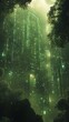 © byakuyaai - Futuristic metropolis amidst lush foliage, blending nature with advanced architecture