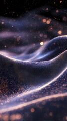 Wall Mural - Digital technology cosmic particle star Sea illustration poster background