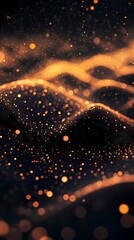 Wall Mural - Digital technology cosmic particle star Sea illustration poster background