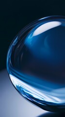 Wall Mural - digital technology blue abstract sphere curve illustration poster background