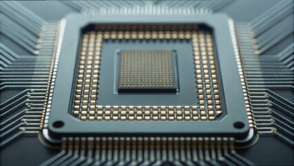 Poster - Close-up of Artificial Neural Node Structure with Gigapixel Detail
