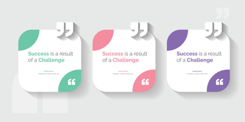 Wall Mural - Set Bubble testimonial banner, quote, infographic. Social media post template designs for quotes. Empty speech bubbles, quote bubbles and text box
