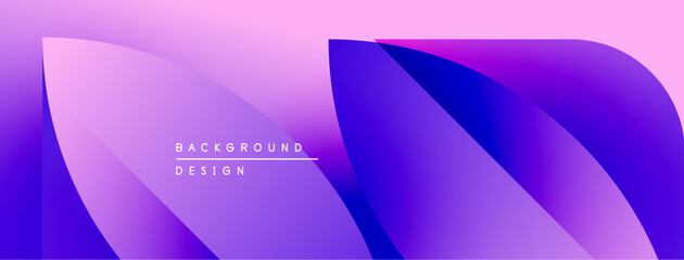 Poster - Abstract gradient shapes overlap. Purple, pink hues dominate design. Modern aesthetic, suitable for backgrounds, presentations.