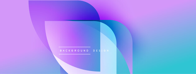 Poster - Abstract gradient background. Purple, blue hues blend smoothly. Modern design elements create visual interest. Minimalist aesthetic.