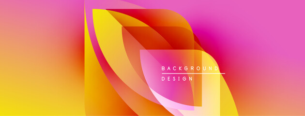 Leinwandbilder - Abstract vibrant design. Gradient colors blend, creating dynamic visual effect. Modern composition, suitable for backgrounds, presentations.