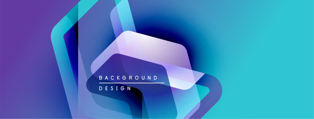 Poster - Abstract fluid shapes, vibrant colors blend. Modern design elements create dynamic visual experience. Background suggests innovation, technology.
