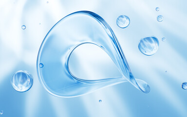 Poster - Abstract multi-layered glass curve background, 3d rendering.