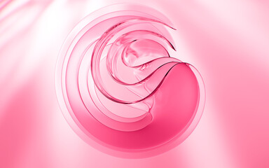 Poster - Abstract multi-layered glass curve background, 3d rendering.