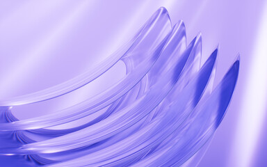 Poster - Abstract multi-layered glass curve background, 3d rendering.