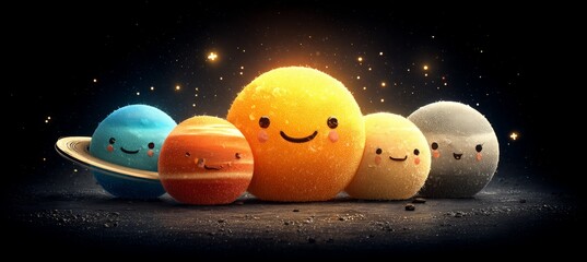 Aufkleber - Planetary planet Science galaxy astronomy education. Generative AI technology.	
