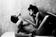 © Volodymyr - Sexy couple, passionate man hugging pretty woman. Lovely beautiful couple kiss. Sexy naked body of sensual couple in love. Passion and sensual. Seduction kiss of romantic couple. Sexy tender moments.