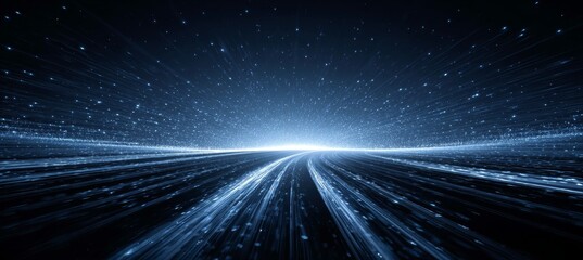 Wall Mural - light escape from black hole. space warp time travel. generative ai technology.