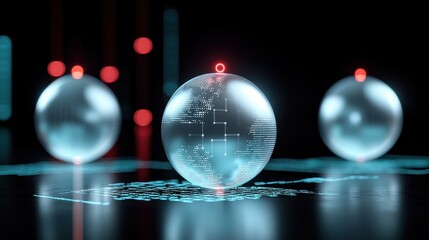 Poster - futuristic and abstract visualization of complex learning algorithms data processing and intelligenc