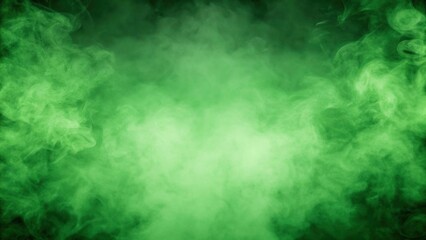 Poster - Green smoky background with a soft, ethereal appearance, ideal for artistic designs.