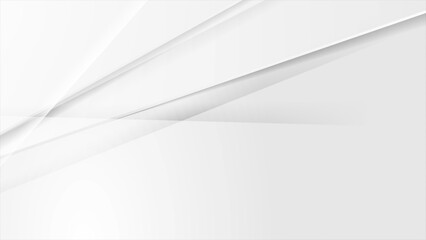 Aufkleber - Grey white glossy stripes abstract minimal tech background