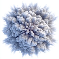 Poster - Abstract Gray and White Particle Explosion Sphere
