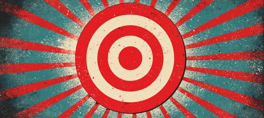 Poster - Dartboard target. Business focus aim for success achievement. Generative AI technology.	
