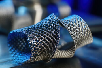 Aufkleber - Detailed close-up of a 3D printed object, created with advanced materials and cutting-edge technology.