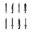 © angga - Sharp Sword Icon for Vintage Blade Weapon Logo Design
