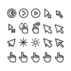 Poster - Web design icon set with vector symbols, communication buttons, and internet navigation elements