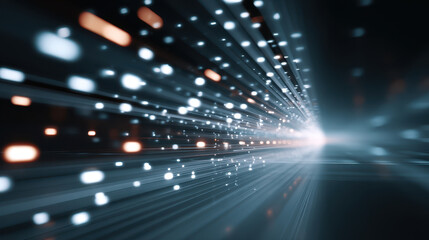 Aufkleber - Futuristic data streams flowing in dynamic, glowing pattern, representing high speed technology, innovation, and digital connectivity in modern abstract design