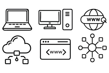 Poster - Internet computer icon set