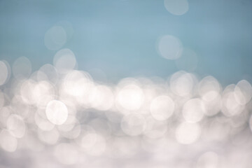 Wall Mural - the image is a blurry, hazy view of the ocean