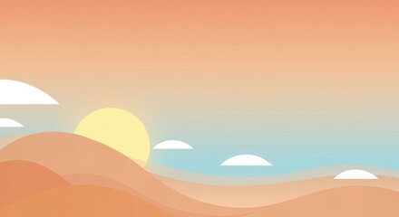 Poster - A yellow sun with rays of light shining on a blue background